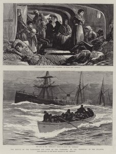 Záchrana cestujících a posádky Dánska Missouri v Atlantiku